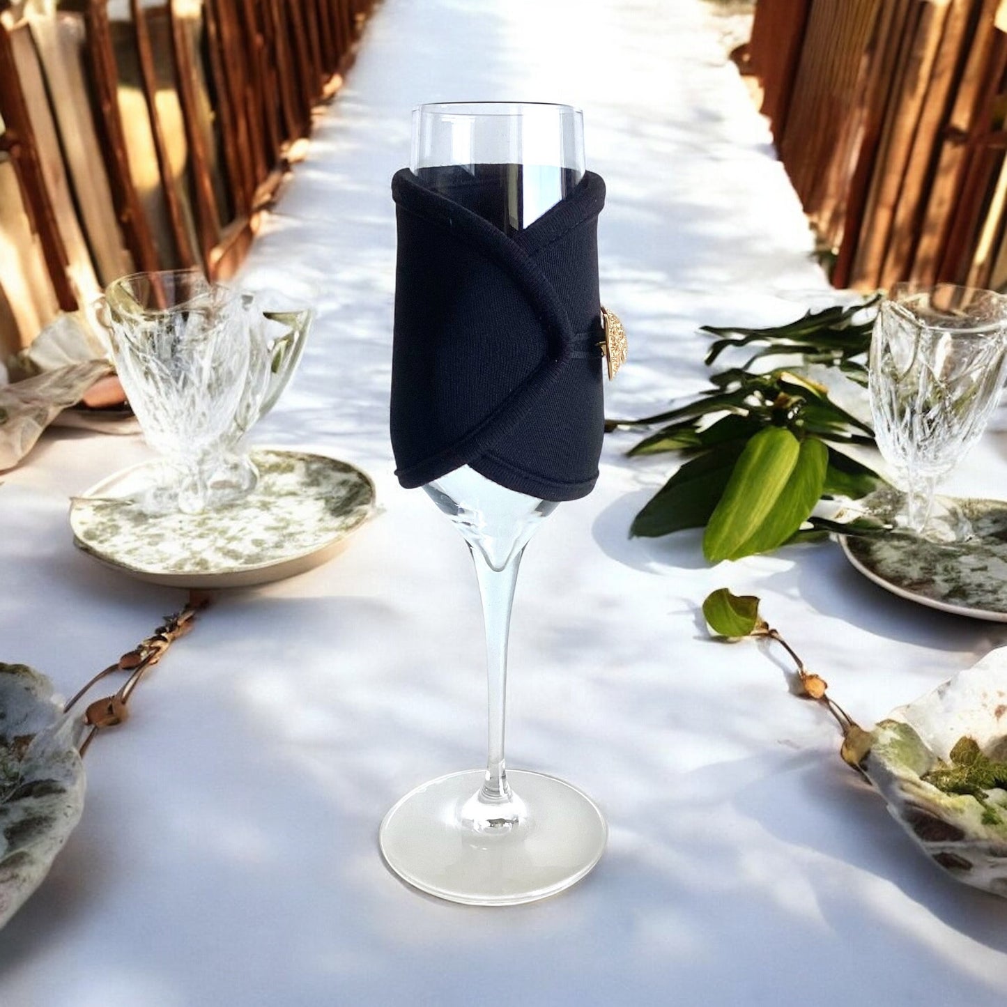 Champagne Flute Glass Wraps - Set of 2