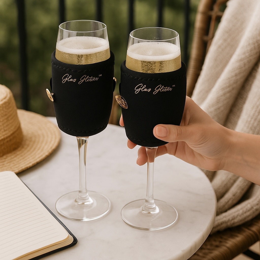 Champagne Flute Glass Wraps - Set of 2