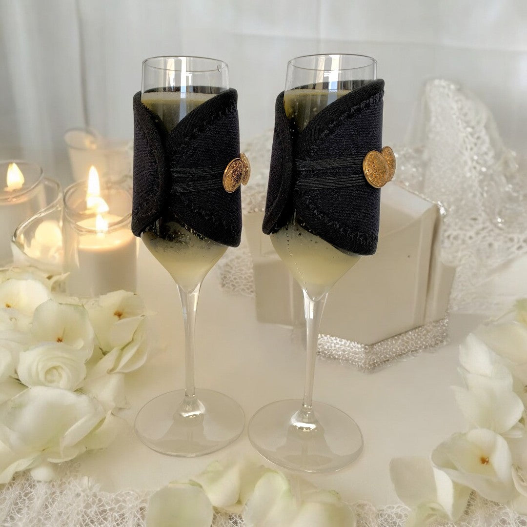 Champagne Flute Glass Wraps - Set of 2