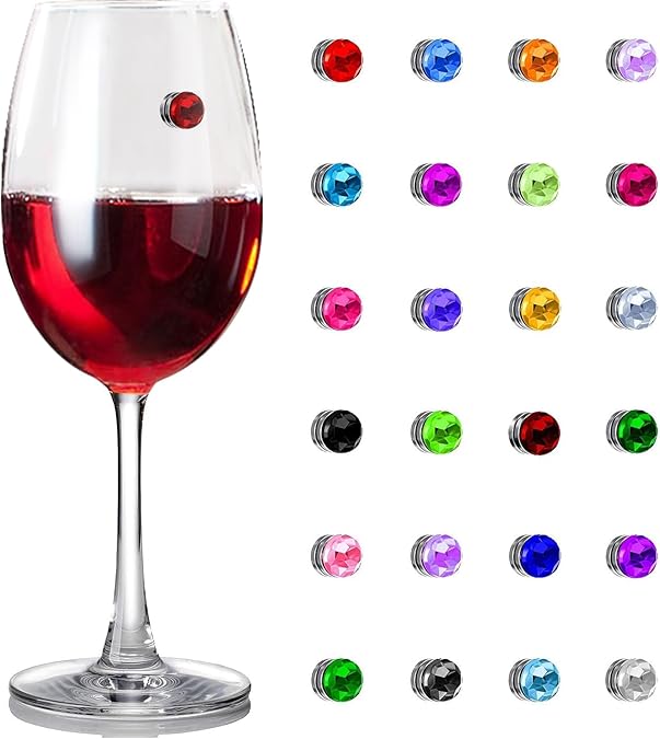 Set of 12 - Magnetic Glass Charms
