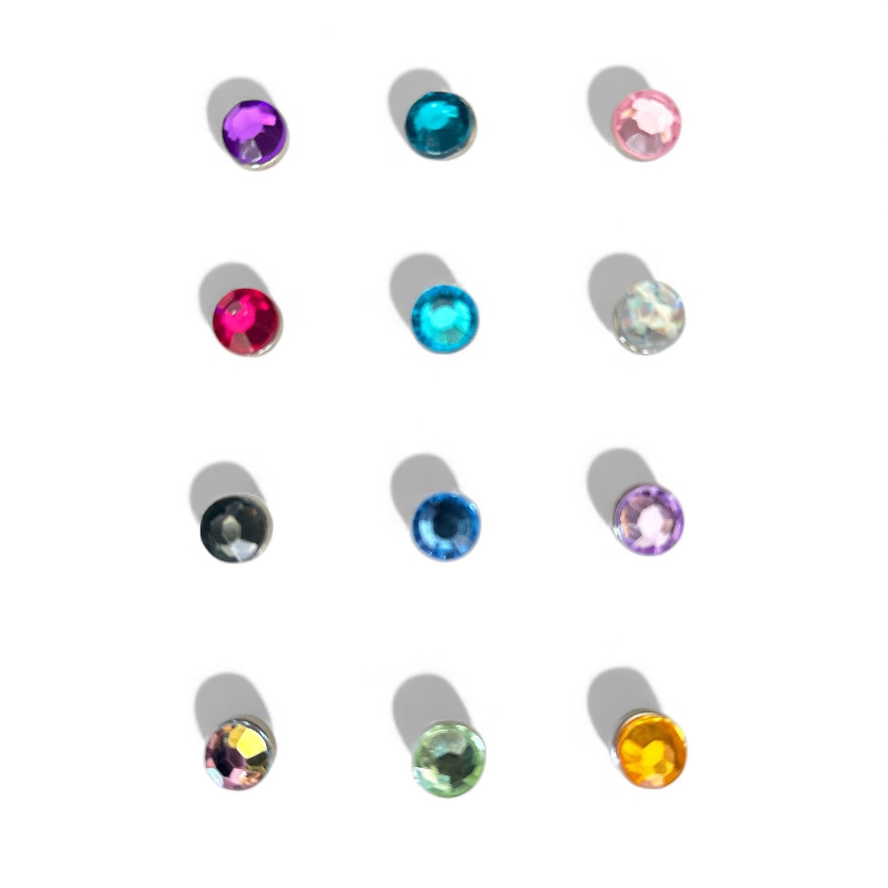 Set of 12 - Magnetic Glass Charms