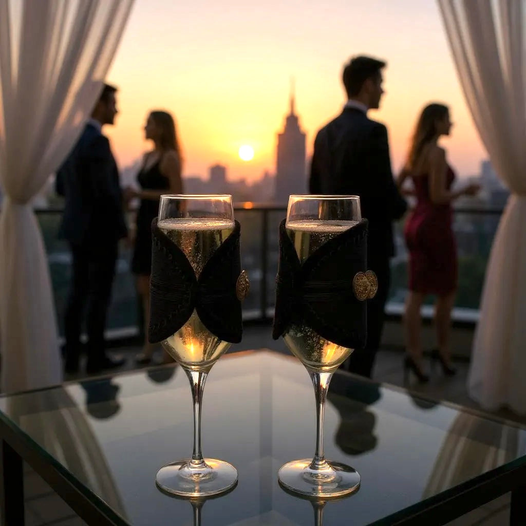 Champagne Flute Glass Wrap - Single Wrap