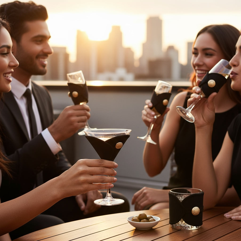 Martini Glass Wraps - Set of 2