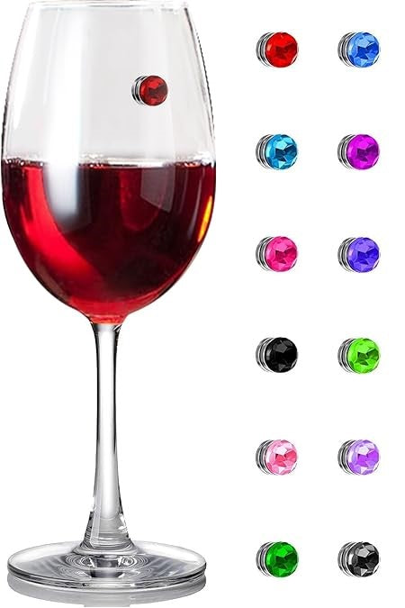 Set of 12 - Magnetic Glass Charms