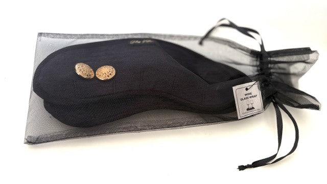 Wine Glass Wraps Gift Set - Complete Bundle with Charms